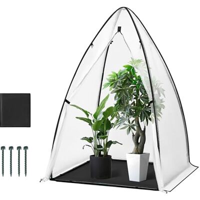 WOLTU Mini Serra Giardino, Anti-Freddo, Bianco, per Pomodori, 120x120x180cm Traslucida; Invernale; Stabile; Balcone/Giardino; Telo Nero; Protezione WOLTU Mini Serra Giardino, Anti-Freddo, Bianco, per Pomodori, 120x120x180cm Traslucida; Invernale; Stabile; Balcone/Giardino; Telo Nero; Protezione