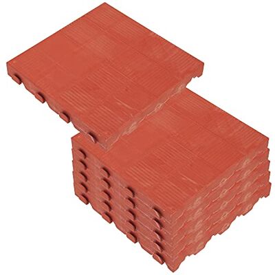 WELL HOME MOBILIARIO & DECORACIÓN Confezione da 6 piastrelle di plastica per pavimento esterno di 39x39x4,8 cm. Area totale 0.9m² Combi Collezione Terracotta WELL HOME MOBILIARIO & DECORACIÓN Confezione da 6 piastrelle di plastica per pavimento esterno di 39x39x4,8 cm. Area totale 0.9m² Combi Collezione Terracotta