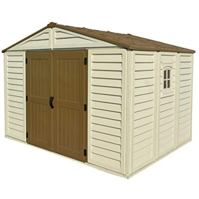 Duramax WoodBridge Plus, Dimensioni esterne (LxPxH): 324,8 x 247 x 233,2 cm — Beige e marrone Duramax WoodBridge Plus, Dimensioni esterne (LxPxH): 324,8 x 247 x 233,2 cm — Beige e marrone