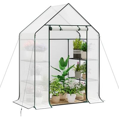 WOLTU Serra da Giardino PE, con Porta, Trasparente, 143x73x195cm WOLTU Serra da Giardino PE, con Porta, Trasparente, 143x73x195cm