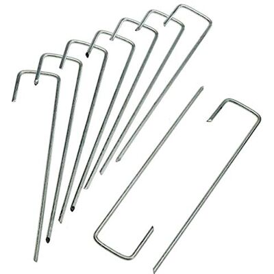 HaGa ® 100 ancoraggi in metallo zincato – ancoraggio a terra a forma di J 150 mm x 30 mm Ø 3 mm – Ancoraggio di fissaggio antiruggine per telo di protezione da erbacce per prato e talpe HaGa ® 100 ancoraggi in metallo zincato – ancoraggio a terra a forma di J 150 mm x 30 mm Ø 3 mm – Ancoraggio di fissaggio antiruggine per telo di protezione da erbacce per prato e talpe