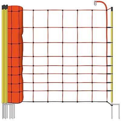 Voss Rete per recinzioni da pascolo elettrificabili, Altezza 108 cm, a Punta Doppia, 14 Pali Gialli Voss Rete per recinzioni da pascolo elettrificabili, Altezza 108 cm, a Punta Doppia, 14 Pali Gialli