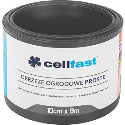 Cellfast Bordo per tagliaerba in plastica, 10 cm x 9 m, colore: grafite Cellfast Bordo per tagliaerba in plastica, 10 cm x 9 m, colore: grafite