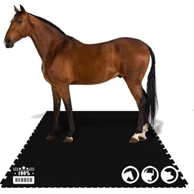 KARAT Tappeto Puzzle in gomma per stalla Pontiac per cavalli e mucche Pavimento resistente da -20°C a +80°C Piastrella impermeabile antiscivolo Interbloccaggio bilaterale 122x182 cm, 17mm KARAT Tappeto Puzzle in gomma per stalla Pontiac per cavalli e mucche Pavimento resistente da -20°C a +80°C Piastrella impermeabile antiscivolo Interbloccaggio bilaterale 122x182 cm, 17mm