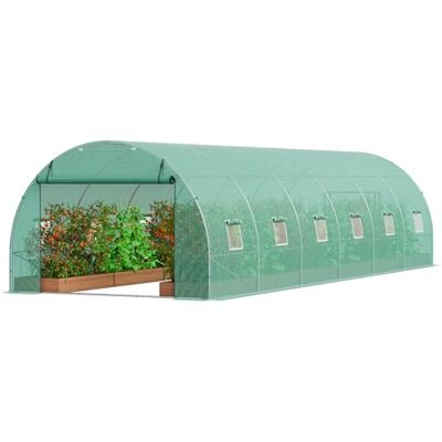 VEVOR Serra a Tunnel Walk-in, Serra per Piante a Tunnel con Pellicola 890x295x198 cm con Telaio in Acciaio zincato, Copertura in PE Verde, Porta con Cerniera avvolgibile e 12 finestre Esterne VEVOR Serra a Tunnel Walk-in, Serra per Piante a Tunnel con Pellicola 890x295x198 cm con Telaio in Acciaio zincato, Copertura in PE Verde, Porta con Cerniera avvolgibile e 12 finestre Esterne