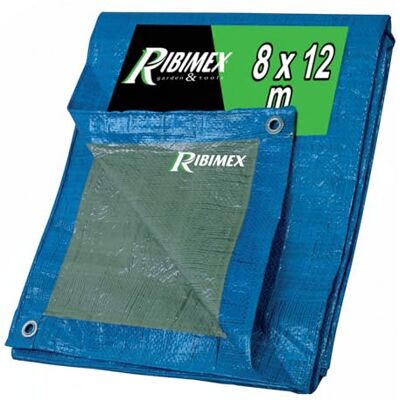Ribimex Telo Impermeabile da Esterno 8x12 m, in Polietilene 65 g/m² Occhielli in Alluminio, Resistente agli Agenti Atmosferici, Ideale per Uso Domestico e Campeggio, Ribimex Telo Impermeabile da Esterno 8x12 m, in Polietilene 65 g/m² Occhielli in Alluminio, Resistente agli Agenti Atmosferici, Ideale per Uso Domestico e Campeggio,