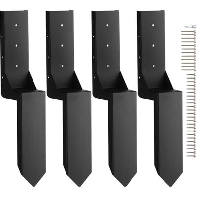 VEVOR Kit di Riparazione Pali per Recinzione, 4 Pezzi, Staffa per Pali in Acciaio, Interno 89 x 89 mm, Picchetto di Ancoraggio a Terra per Riparare Pali di Recinzione in Legno Appoggiati o Rotti VEVOR Kit di Riparazione Pali per Recinzione, 4 Pezzi, Staffa per Pali in Acciaio, Interno 89 x 89 mm, Picchetto di Ancoraggio a Terra per Riparare Pali di Recinzione in Legno Appoggiati o Rotti