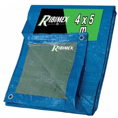 Ribimex Telo Impermeabile da Esterno 4x5 m, in Polietilene 65 g/m² Occhielli in Alluminio, Resistente agli Agenti Atmosferici, Ideale per Uso Domestico e Campeggio, PRB06504X05 Ribimex Telo Impermeabile da Esterno 4x5 m, in Polietilene 65 g/m² Occhielli in Alluminio, Resistente agli Agenti Atmosferici, Ideale per Uso Domestico e Campeggio, PRB06504X05