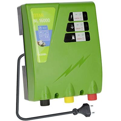 Kerbl - Titan Ni 16000 - 16.0 J - 230 V - Energizzatore per recinzioni Kerbl - Titan Ni 16000 - 16.0 J - 230 V - Energizzatore per recinzioni