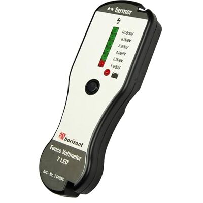horizont Tester recinzioni Farmer senza spik a terra, 1000-10.000 V, batteria, display LED a 6 stadi, spia indicatore batteria, recinzione per recinzione per tester recinzioni horizont Tester recinzioni Farmer senza spik a terra, 1000-10.000 V, batteria, display LED a 6 stadi, spia indicatore batteria, recinzione per recinzione per tester recinzioni