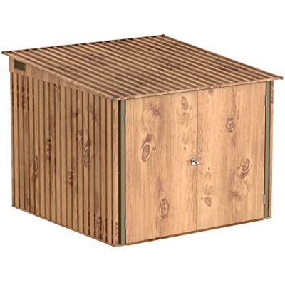 Duramax Tepro Box Garage, per biciclette di metallo, per 4 biciclette, Venatura del legno Duramax Tepro Box Garage, per biciclette di metallo, per 4 biciclette, Venatura del legno