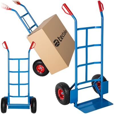 tectake ® Carrello Portapacchi con Pneumatici, Carrello Con Ruote Portatutto, Carrello da Giardino, Maniglie in Plastica, Carrello Porta Attrezzi, Telaio in Acciaio, 200 Kg Blu tectake ® Carrello Portapacchi con Pneumatici, Carrello Con Ruote Portatutto, Carrello da Giardino, Maniglie in Plastica, Carrello Porta Attrezzi, Telaio in Acciaio, 200 Kg Blu