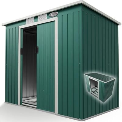 Juskys - M 4 M³ - Verde - Metal Shed Juskys - M 4 M³ - Verde - Metal Shed