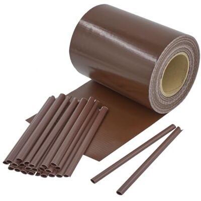STI Fascia frangivista in PVC 19cm x 35mt Marrone +25clips Rete Recinzione Oscurante Privacy Giardino UV Resistant STI Fascia frangivista in PVC 19cm x 35mt Marrone +25clips Rete Recinzione Oscurante Privacy Giardino UV Resistant
