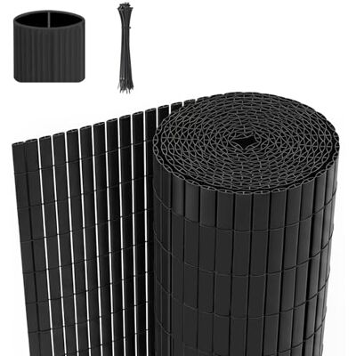 WOLTU Canniccio PVC frangivista Giardino 400x120 cm, Recinzione schermi divisori Resistente ai Raggi UV Resistente alle Intemperie, protettivi per Giardino, Balcone, terrazza, Grigio WOLTU Canniccio PVC frangivista Giardino 400x120 cm, Recinzione schermi divisori Resistente ai Raggi UV Resistente alle Intemperie, protettivi per Giardino, Balcone, terrazza, Grigio