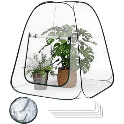 WOLTU Mini Serra Pop-Up, PVC Impermeabile, Trasparente, 70x70x80cm WOLTU Mini Serra Pop-Up, PVC Impermeabile, Trasparente, 70x70x80cm