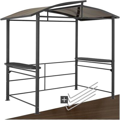 tectake ® Chiosco per grigliate Asado, Telaio Stabile, Struttura Robusta, Ottimale per Giardino, Accessori Arredamento Esterno, Areazione, Arredo Giardino, Copertura, Riparo tectake ® Chiosco per grigliate Asado, Telaio Stabile, Struttura Robusta, Ottimale per Giardino, Accessori Arredamento Esterno, Areazione, Arredo Giardino, Copertura, Riparo