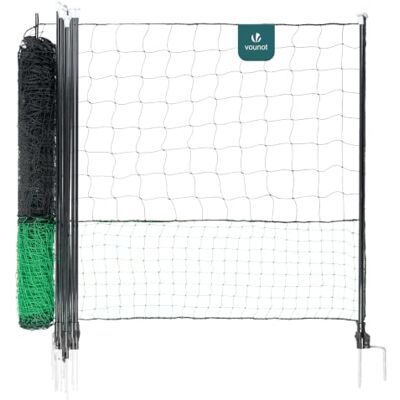 VOUNOT ® Kit Rete Pollaio 30M in PE Resistente con Porta di Accesso, Recinto per Galline da Esterno con Picchetti a Doppia Punta e Accessori Inclusi, Protezione per Polli, Anatre e Pollame VOUNOT ® Kit Rete Pollaio 30M in PE Resistente con Porta di Accesso, Recinto per Galline da Esterno con Picchetti a Doppia Punta e Accessori Inclusi, Protezione per Polli, Anatre e Pollame