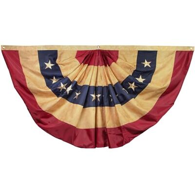 Anley bandiera stile vintage tinto USA plissettato bandiera fan 1,5x3 piedi nylon stelle ricamate e strisce cucite 4 file di cuciture cucite bandiere anticate plissettate con ventaglio USA Anley bandiera stile vintage tinto USA plissettato bandiera fan 1,5x3 piedi nylon stelle ricamate e strisce cucite 4 file di cuciture cucite bandiere anticate plissettate con ventaglio USA