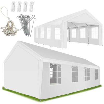 tectake ® Tendone per Feste 8 x 4 m, Gazebo Impermeabile, Protezione UV 50+ tectake ® Tendone per Feste 8 x 4 m, Gazebo Impermeabile, Protezione UV 50+