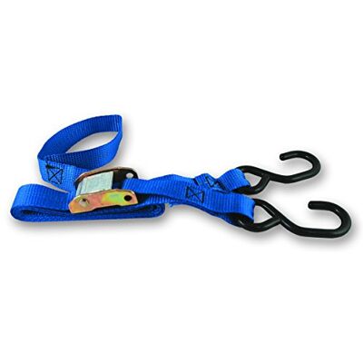 Chapuis Cinghia in polipropilene per moto con camma a griffe tensione massima di Uso, Blu, 2 m/25 mm, set di 2 pezzi Chapuis Cinghia in polipropilene per moto con camma a griffe tensione massima di Uso, Blu, 2 m/25 mm, set di 2 pezzi