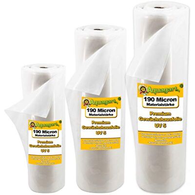 Aquagart Pellicola da Giardino Pellicola per Serra Pellicola a Telaio Freddo UV 5 Pellicola per Serra Diverse Lunghezze e larghezze (5m x 4m) Aquagart Pellicola da Giardino Pellicola per Serra Pellicola a Telaio Freddo UV 5 Pellicola per Serra Diverse Lunghezze e larghezze (5m x 4m)