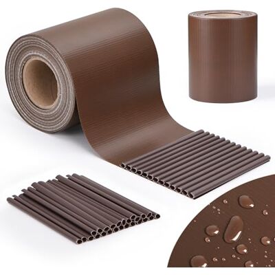 jarolift PVC Strisce Frangivista per Recinzione, Impermeabile, Frangivento, Incluse 25 Clip di Fissaggio, Rotolo 40 m x 19 cm, Marrone Seppia jarolift PVC Strisce Frangivista per Recinzione, Impermeabile, Frangivento, Incluse 25 Clip di Fissaggio, Rotolo 40 m x 19 cm, Marrone Seppia