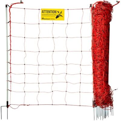 horizont Recinzione per pecore StrongLine, 50 m x 105 cm, arancione, 14 pali in fibra di vetro con doppia punta, rete elettrica mobile per pascolo horizont Recinzione per pecore StrongLine, 50 m x 105 cm, arancione, 14 pali in fibra di vetro con doppia punta, rete elettrica mobile per pascolo