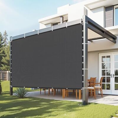 VEVOR Vela Ombreggiante con Protezione Solare, 305 x 305 cm, per Pergolato con Occhielli in Acciaio Inox, Telo Ombreggiante con Materiale HDPE, per Esterno Patio Giardino Cortile, Nero VEVOR Vela Ombreggiante con Protezione Solare, 305 x 305 cm, per Pergolato con Occhielli in Acciaio Inox, Telo Ombreggiante con Materiale HDPE, per Esterno Patio Giardino Cortile, Nero