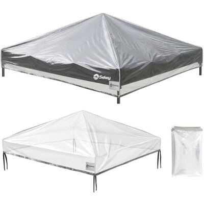 Sekey Tetto di ricambio per gazebo 3 x 3, impermeabile, stabile, resistente all'inverno, tetto di ricambio, impermeabile, telone trasparente, per giardino, terrazza e esterni Sekey Tetto di ricambio per gazebo 3 x 3, impermeabile, stabile, resistente all'inverno, tetto di ricambio, impermeabile, telone trasparente, per giardino, terrazza e esterni