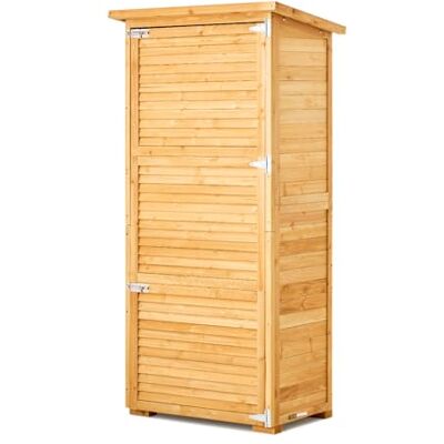 VEVOR Grande Capannone Portaoggetti in Legno per Esterni, Capannone Porta con Struttura in Metallo, Ripiani, Pavimento, Mobiletto Portaoggetti Impermeabile, per Patio Cortile Prato 800x500x1620 mm VEVOR Grande Capannone Portaoggetti in Legno per Esterni, Capannone Porta con Struttura in Metallo, Ripiani, Pavimento, Mobiletto Portaoggetti Impermeabile, per Patio Cortile Prato 800x500x1620 mm