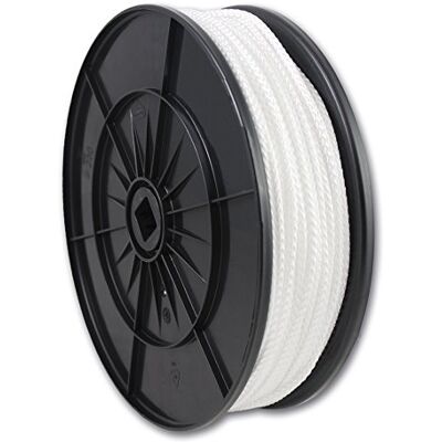 Chapuis Bobina di corda in poliammide intrecciata 460 kg Ø 6 mm x 100 m Bianco Chapuis Bobina di corda in poliammide intrecciata 460 kg Ø 6 mm x 100 m Bianco