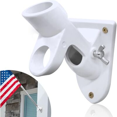 Anley Portabandiera a due posizioni Staffa di montaggio con bulloneria Realizzata in ghisa Rivestimento resistente e antiruggine Diametro interno 2,5 cm (bianco) Anley Portabandiera a due posizioni Staffa di montaggio con bulloneria Realizzata in ghisa Rivestimento resistente e antiruggine Diametro interno 2,5 cm (bianco)