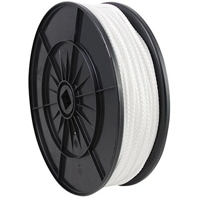 Chapuis Bobina di corda in polipropilene intrecciata 360 kg, diametro 6 mm x 100 m Bianco Chapuis Bobina di corda in polipropilene intrecciata 360 kg, diametro 6 mm x 100 m Bianco
