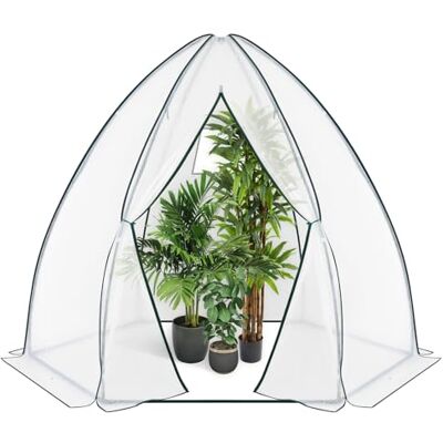WOLTU Serra per Svernamento PE, Porta a Zip Tipi, Bianco, 200x240cm WOLTU Serra per Svernamento PE, Porta a Zip Tipi, Bianco, 200x240cm