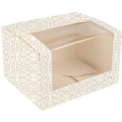 Garcia de Pou 50 pezzi Scatole Pasticceria con Finestra 'Thepack' 250 G/M2 + Opp 11 x 13 x 8 cm Bianco Cartone Ondulato Nano-Micro Garcia de Pou 50 pezzi Scatole Pasticceria con Finestra 'Thepack' 250 G/M2 + Opp 11 x 13 x 8 cm Bianco Cartone Ondulato Nano-Micro
