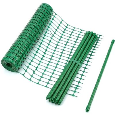 KARAT Recinzione stradale – Recinzione mobile con 20 picchetti e fascette stringitubo – Rete da cantiere e giardino (verde, kit completo da 50 m con 20 picchetti inclusi) KARAT Recinzione stradale – Recinzione mobile con 20 picchetti e fascette stringitubo – Rete da cantiere e giardino (verde, kit completo da 50 m con 20 picchetti inclusi)