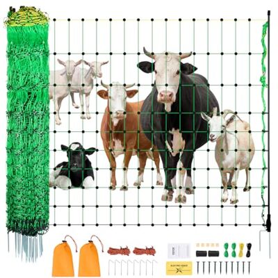 VEVOR Rete per Recinzione di Pascoli, 1,27 x 50 m, Rete per Pecore con Pali e Picchetti, Recinzione Portatile per Capre, Cervi, Maiali, Cani da Cortile, Giardino, Fattorie VEVOR Rete per Recinzione di Pascoli, 1,27 x 50 m, Rete per Pecore con Pali e Picchetti, Recinzione Portatile per Capre, Cervi, Maiali, Cani da Cortile, Giardino, Fattorie