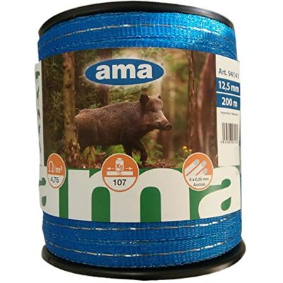 AMA Banda Elettrificata 200 m Blu 5 Conduttori per Recinti AMA Banda Elettrificata 200 m Blu 5 Conduttori per Recinti