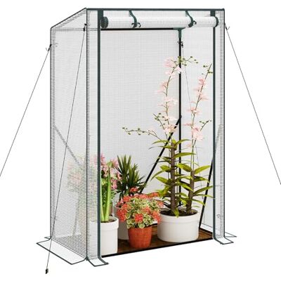 WOLTU Serra Giardino Tipi, Porta Avvolgibile, 100x50x150/136cm, Bianco WOLTU Serra Giardino Tipi, Porta Avvolgibile, 100x50x150/136cm, Bianco