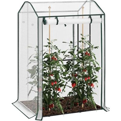 WOLTU Serra da Giardino Tipi, Porta a Zip, Bianco, per Pomodori Occhielli; Telaio in Acciaio; Liane; Piante Rampicanti; Giardino WOLTU Serra da Giardino Tipi, Porta a Zip, Bianco, per Pomodori Occhielli; Telaio in Acciaio; Liane; Piante Rampicanti; Giardino