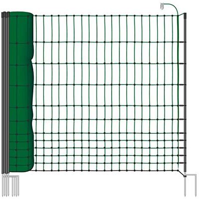 Voss Rete pollame Classic 50 m per recinzioni elettrificabili, 112 cm di Altezza, a Punta Doppia, Dotata di 16 Pali, Colore Verde Voss Rete pollame Classic 50 m per recinzioni elettrificabili, 112 cm di Altezza, a Punta Doppia, Dotata di 16 Pali, Colore Verde