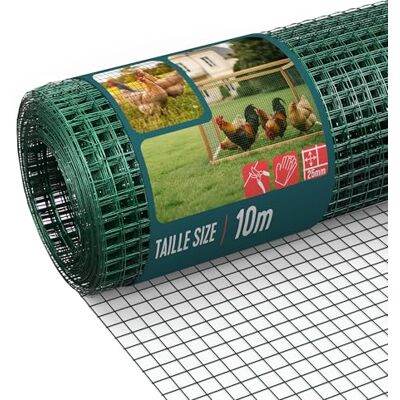 VOUNOT ® Rete Metallica Plastificata PVC 0,5x10 m, Maglia 25 mm Filo 1 mm, Rete per Recinzione Giardino e Pollame, Recinzioni per Piccoli Animali e Pollai, Verde VOUNOT ® Rete Metallica Plastificata PVC 0,5x10 m, Maglia 25 mm Filo 1 mm, Rete per Recinzione Giardino e Pollame, Recinzioni per Piccoli Animali e Pollai, Verde