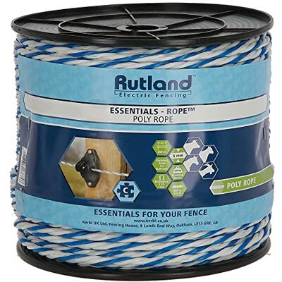 Kerbl Rutland Essentials Poly Rope (200 m), bianco/blu Kerbl Rutland Essentials Poly Rope (200 m), bianco/blu