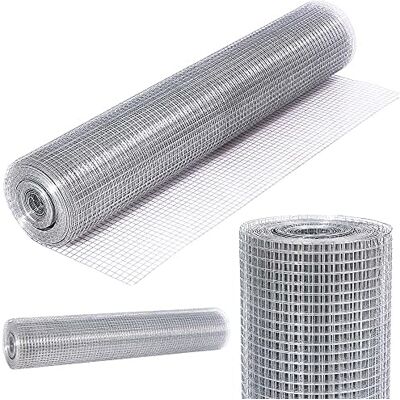 BAKAJI Rete Metallica Elettrosaldata Altezza 100 cm Lunghezza 15 MT Maglia 12 x 12 mm Zincata per Recinzione e Gabbie Animali in Metallo Voliera Giardinaggio 1 x 15 MT (Maglia 12 x 12 mm)) BAKAJI Rete Metallica Elettrosaldata Altezza 100 cm Lunghezza 15 MT Maglia 12 x 12 mm Zincata per Recinzione e Gabbie Animali in Metallo Voliera Giardinaggio 1 x 15 MT (Maglia 12 x 12 mm))