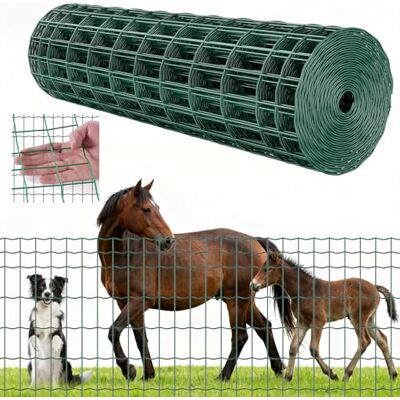 VEVOR Rotolo di Rete Metallica per Recinzione 1 x 25 m, Recinzione in Filo di Acciaio Zincato da 2,1 mm per Bovini, Suini e Pecore, per Recinti per Animali, Filo per Gabbie, Giardino, Verde VEVOR Rotolo di Rete Metallica per Recinzione 1 x 25 m, Recinzione in Filo di Acciaio Zincato da 2,1 mm per Bovini, Suini e Pecore, per Recinti per Animali, Filo per Gabbie, Giardino, Verde