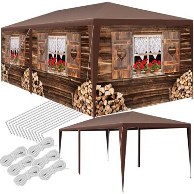 tectake ® Gazebo Esterno Resistente 3x6 m, 6 Pannelli Laterali Rimovibili, Impermeabile, Struttura in Acciaio, Copertura UV, Tendone per Feste, Matrimoni, Campeggio, Gazebi Terrazzo Esterno Rustico tectake ® Gazebo Esterno Resistente 3x6 m, 6 Pannelli Laterali Rimovibili, Impermeabile, Struttura in Acciaio, Copertura UV, Tendone per Feste, Matrimoni, Campeggio, Gazebi Terrazzo Esterno Rustico