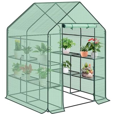 WOLTU Serra da Giardino PE, con Porta, Verde, 143x143x195cm Per Ortaggi; Giardino; Esterno; Protezione; Interno WOLTU Serra da Giardino PE, con Porta, Verde, 143x143x195cm Per Ortaggi; Giardino; Esterno; Protezione; Interno