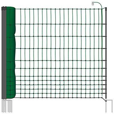 Voss Rete pollame Classic per recinzioni elettrificabili, 2 cm di Altezza e 25 m di Lunghezza, a Punta Doppia, Dotata di 9 Pali, Colore Verde Voss Rete pollame Classic per recinzioni elettrificabili, 2 cm di Altezza e 25 m di Lunghezza, a Punta Doppia, Dotata di 9 Pali, Colore Verde