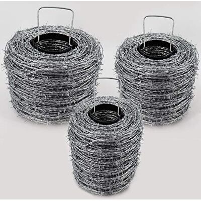 Aquagart 200m filo spinato zincato 1,6/1,7mm per rete di protezione da animali selvatici, rete per zona boschiva, rete annodata Aquagart 200m filo spinato zincato 1,6/1,7mm per rete di protezione da animali selvatici, rete per zona boschiva, rete annodata